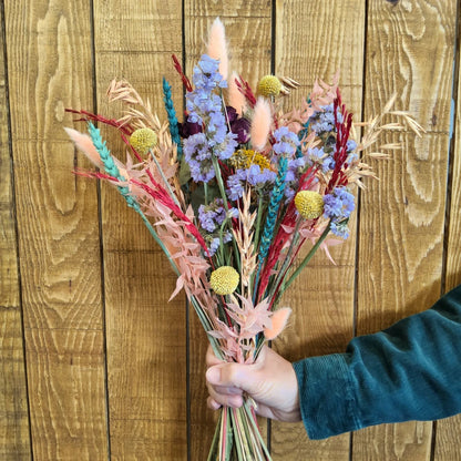 Bouquet séché arc-en-ciel